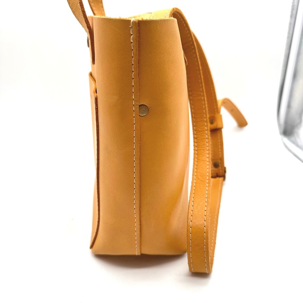 Portland Leather Goods Sunflower Leather Mini Crossbody Tote Bag Handbag - Picture 12 of 16